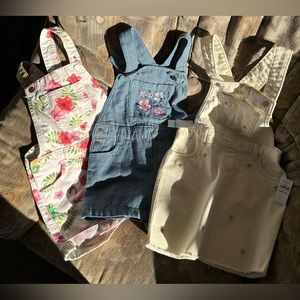 Bundle lot of 3 girls overalls sizes 5T & 5